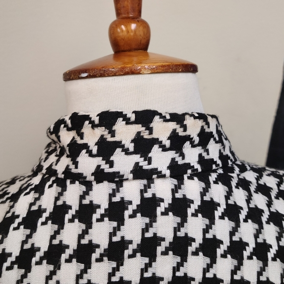 Vintage Houndstooth Fringe Tie Front Jacket - Picture 8 of 13